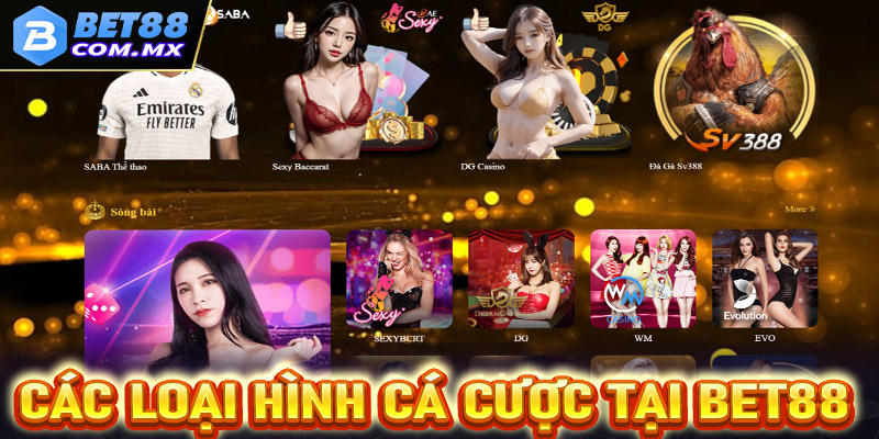 Các hình thức đặt cược tại Bet88abc